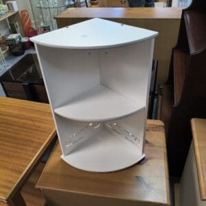 White Solid Wood Corner Shelf Unit