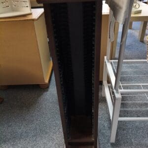 Dark Brown Solid Wood CD Rack