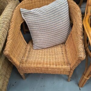 Small Wicker Chair with Cusion