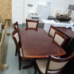 Dark wood dining set
