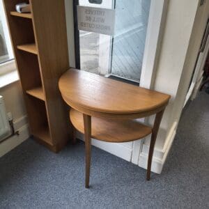 Half Circle Wood Side Table