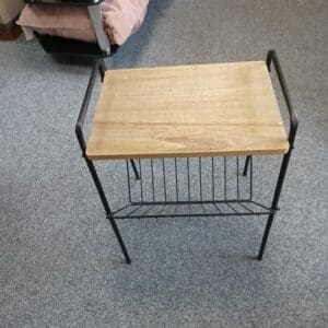 Wooden Top Magazine Stand