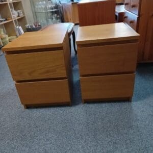 Pair of Oak Effect Bedside Table