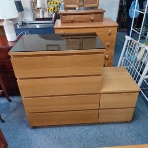 Chest of Drawer and Bedside Table Set