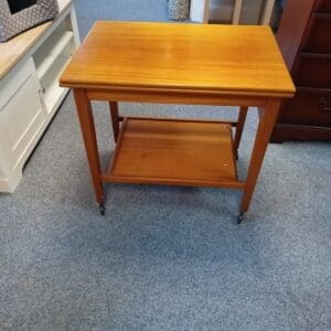 Wooden Card/Game Table with Lower Shelf