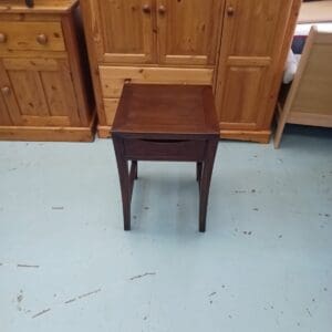 Brown Wooden Side Table with Drawer