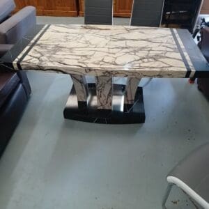 Marble affect table with 4 chairs
