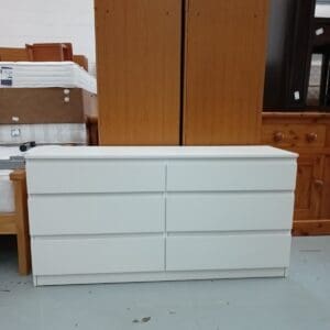 White 6 Drawer Chest