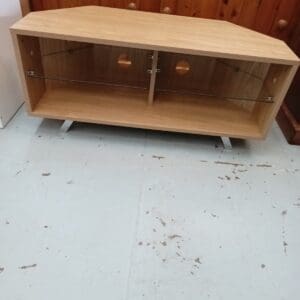 Corner TV Unit with Glass Shelf