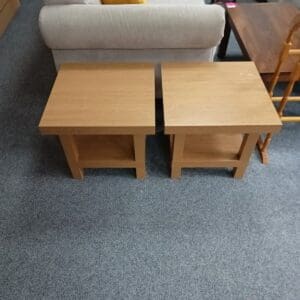 Small oak effect side table