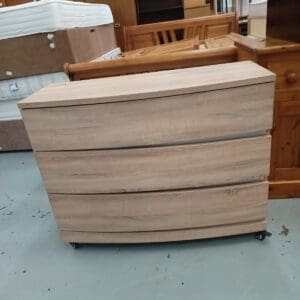 Three Drawer Chest of Drawer on Wheels