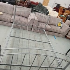 Grey Metal Frame Double Bed
