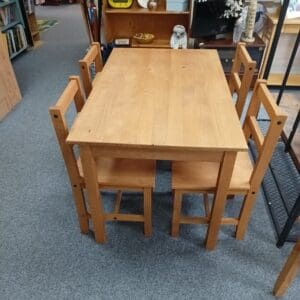 Wooden Dining Table and Four Chair