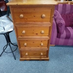 Four Drawer Pine Chest of Drawer