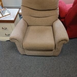 Single Armchair in Beige Fabric