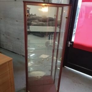 Tall Glass Display Cabinet with Light