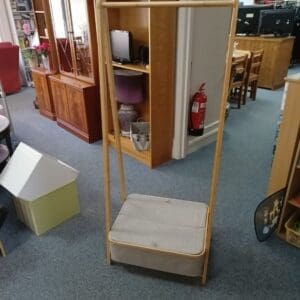 Collapsible Clothing Rack with Storage Basket