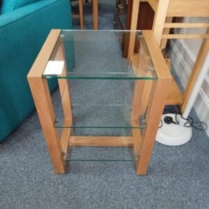 Glass bedside table
