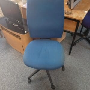 Blue fabric office chair