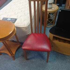 Red leather chair