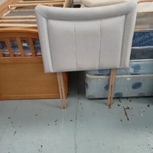 Single Grey Fabric Headboard