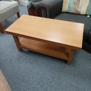 Wooden Coffee Table with Shelf