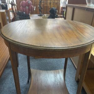 Circle dark brown coffee table