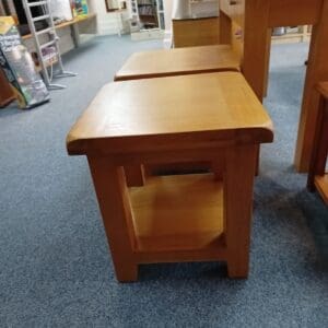 Two Oak Effect Side Table