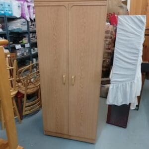Oak effect double wardrobe