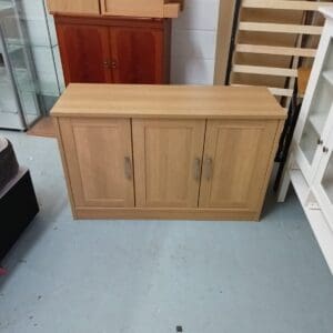Oak effect sideboard with three doors