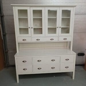 Marble top white Welsh dresser