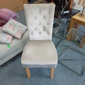 Grey Fabric Dining Chair
