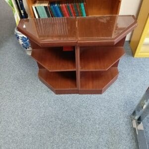 Mahogany Corner Bookcase Unit