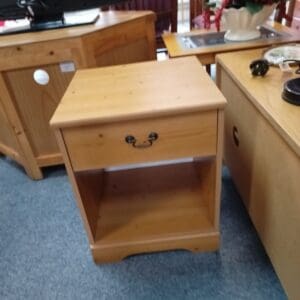 Wooden Bedside Table with Drawer