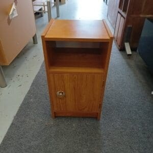 Wooden Bedside Table with Cabinet