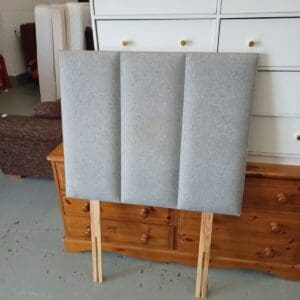 Single Grey Padded Headboard