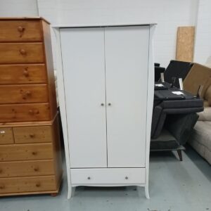 White wardrobe with drawer