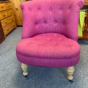 Pink Upholstered Armchair