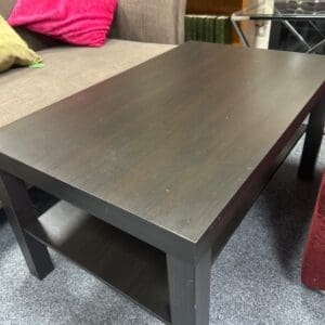 Black Coffee Table with Shelf