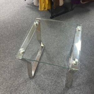 Glass and Chrome Coffee Table
