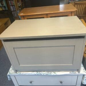 Grey Ottoman Storage Cabinet