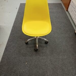 Yellow swivel office chair