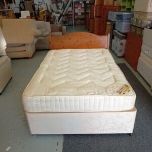 Cream Double Divan Bed