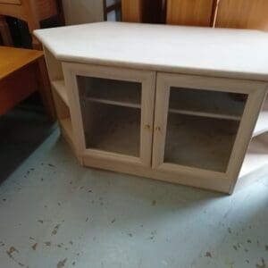 Corner TV Unit with Glass Doors