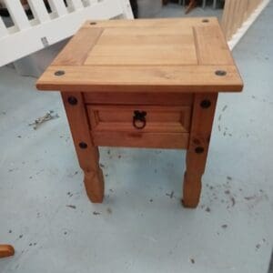 Square side table and drawer