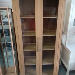 Large glass door display cabinet