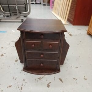 Brown Wooden Side Table with Drawer