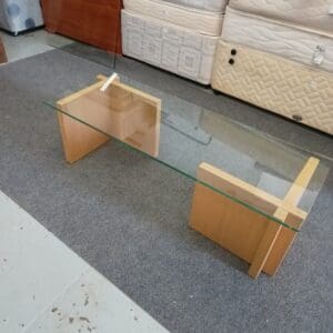Glass top coffee table