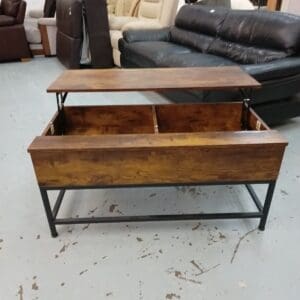 Opening Side Table with Storage