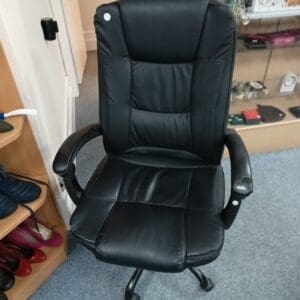 Black Leather Effect Office Chair